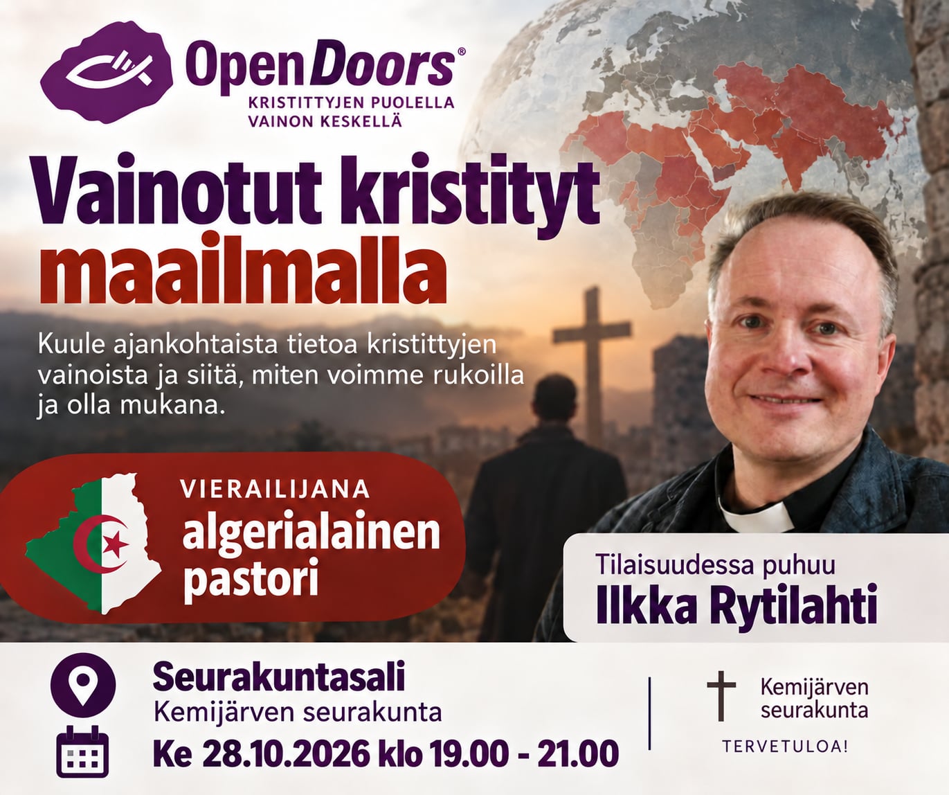 Tietoa vainottujen kristittyjen tilanteesta